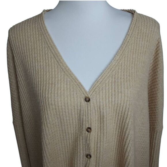URBAN OUTFITTERS THERMAL BEIGE BLOUSE SZ.S EUC. - Picture 4 of 11